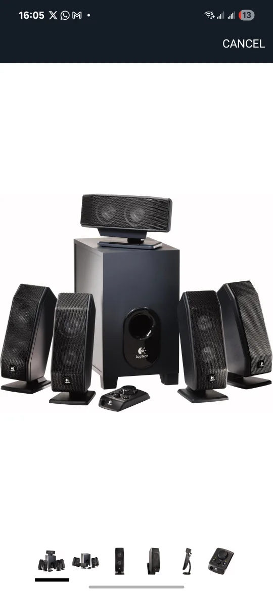 Logitech 5.1 Surround Sound Speaker System thumbnail