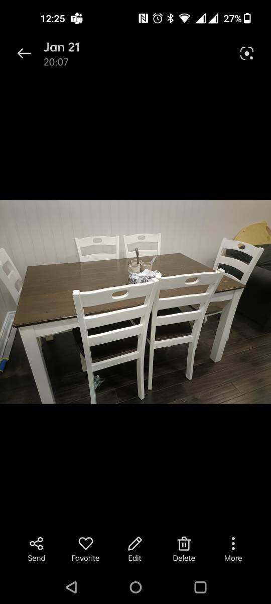 table and 6 chairs