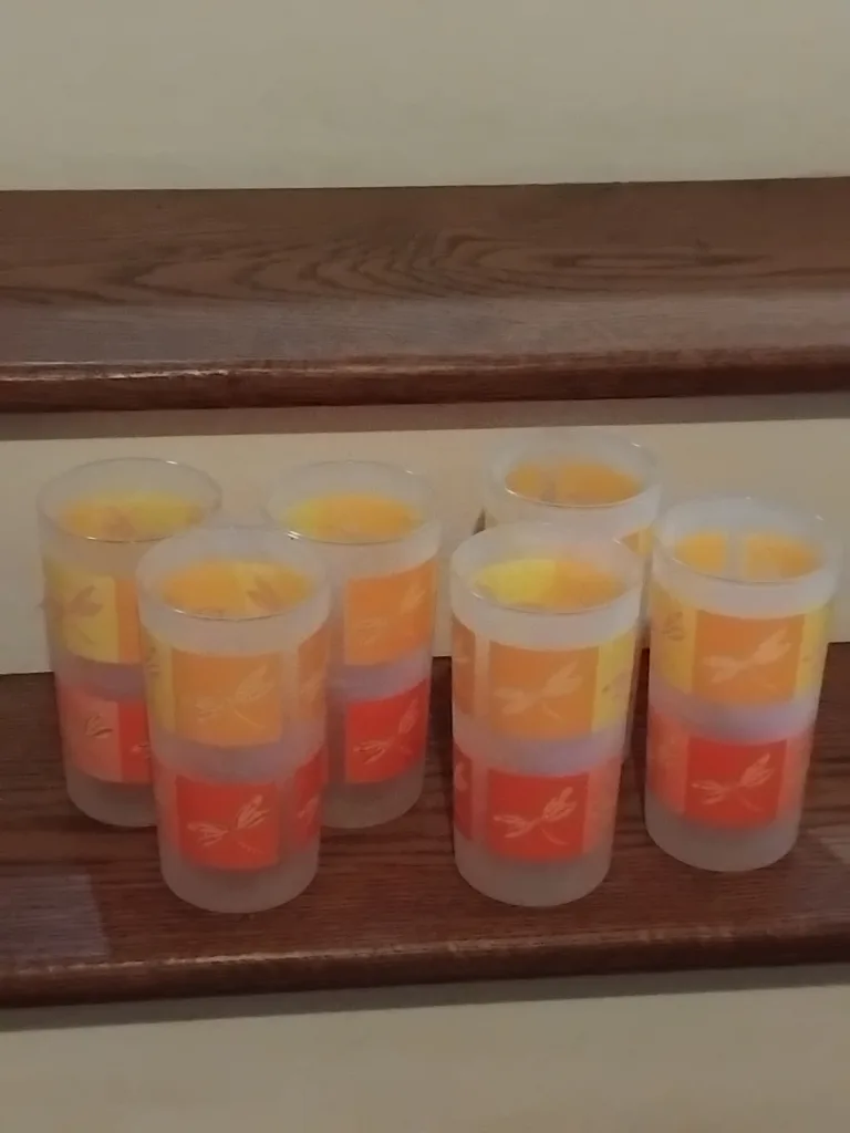 6 Dragonfly Design Drinking Glasses thumbnail