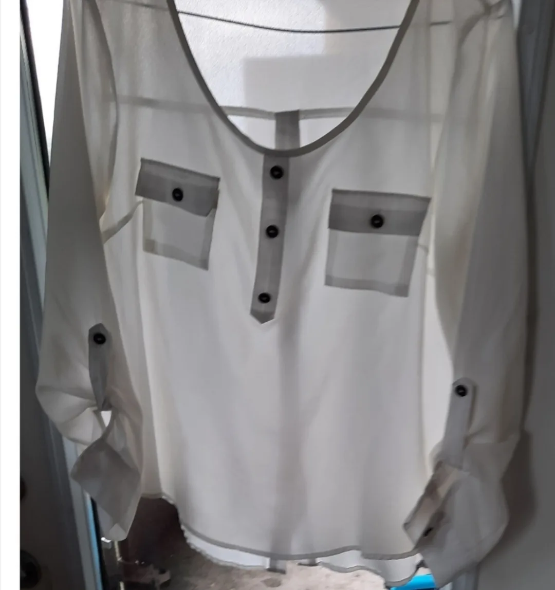 White Button-Up Blouse thumbnail