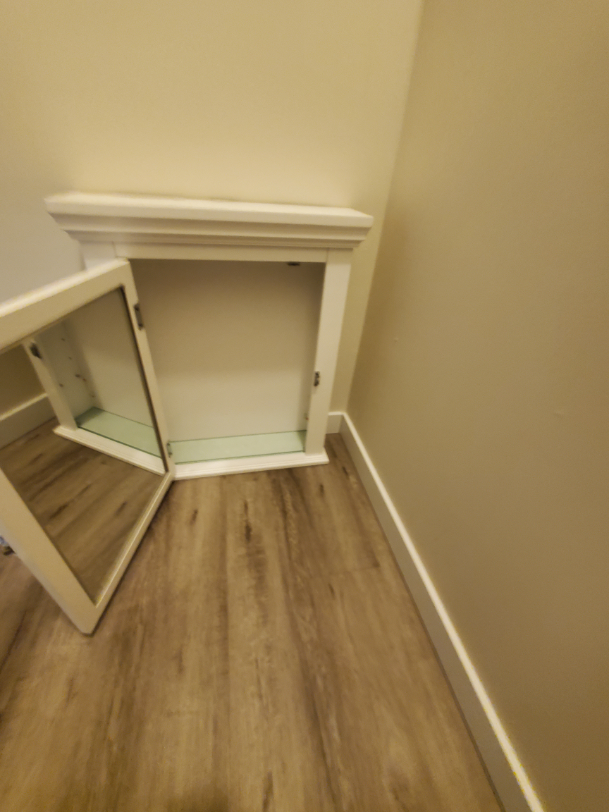 White Medicine Cabinet with Mirror - photo 2