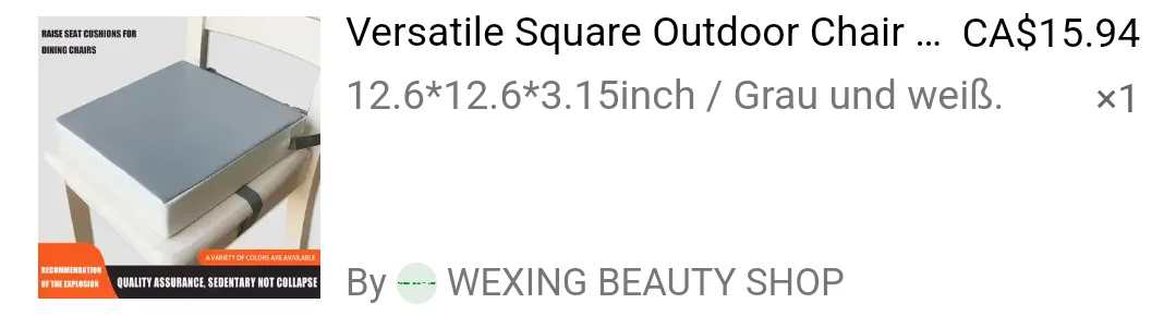 Square thick Chair Cushion image indicator(3)