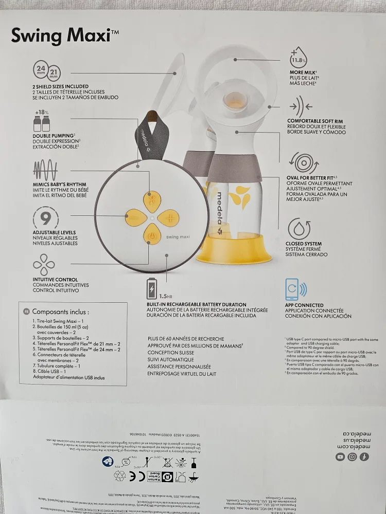Medela Swing Maxi Double Electric Breast pump image indicator(2)