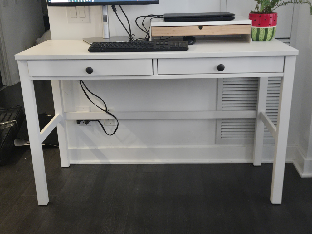Ikea White Desk with Drawers