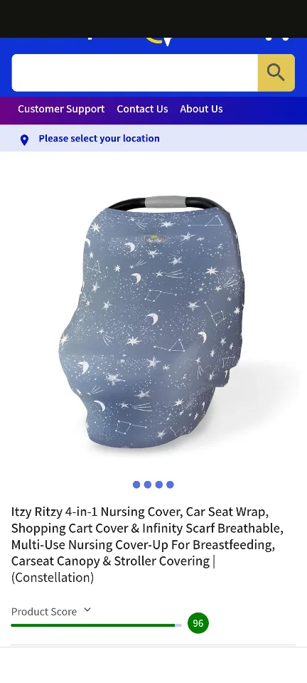 Itzy Ritzy 4-in-1 Nursing Cover - Constellation Print thumbnail