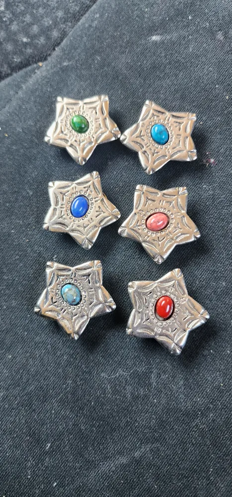 XONY New York Star button covers with real gem stones image indicator(4)