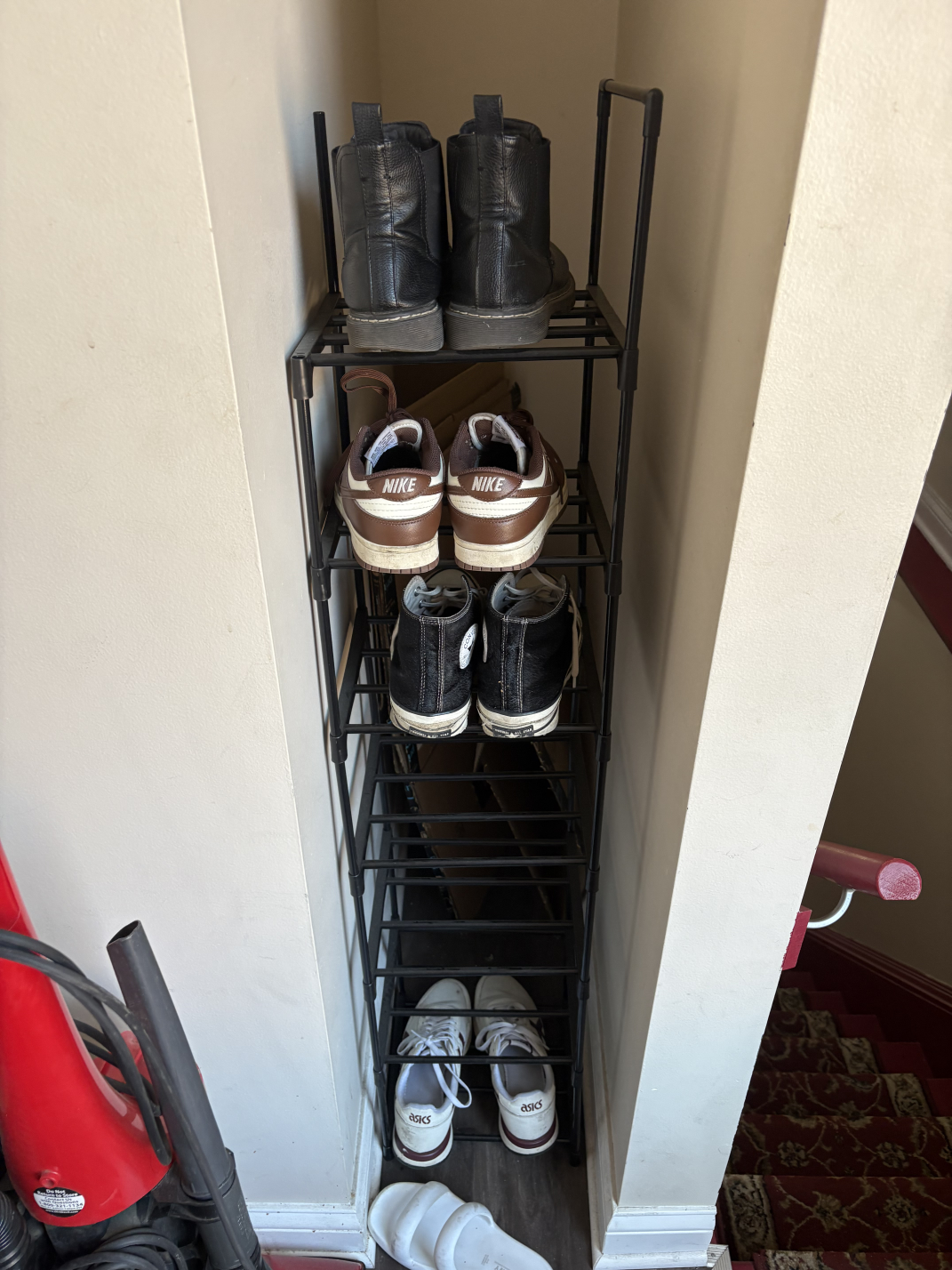 Black Metal 6-Tier Shoe Rack - photo 2
