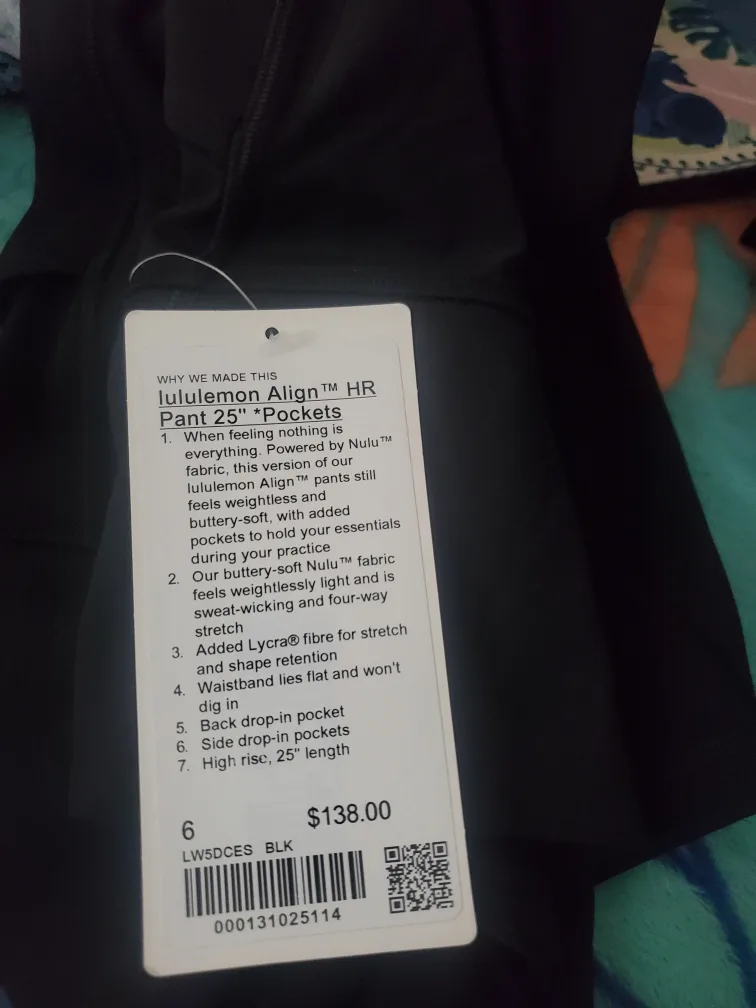 Lululemon Align HR 25" *Pockets Pants - Black thumbnail
