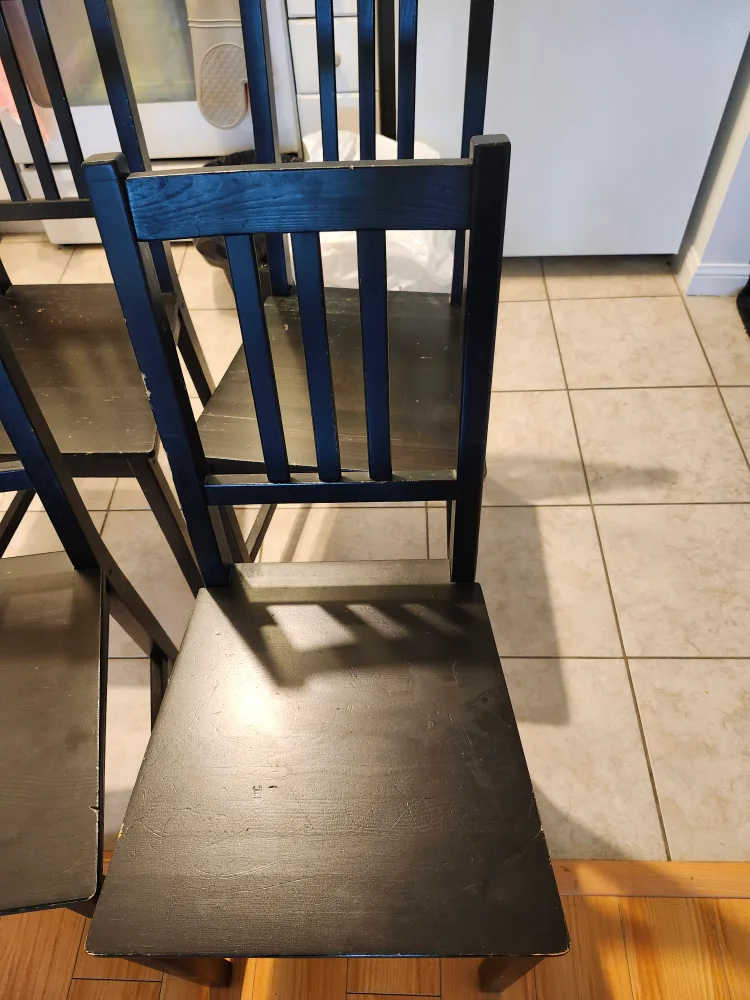 Ikea black Wooden Chairs image indicator(2)