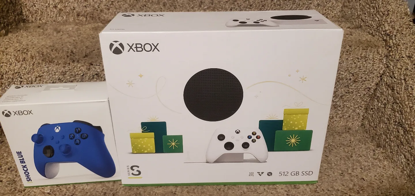 Xbox Series S Console & Shock Blue Controller Bundle thumbnail