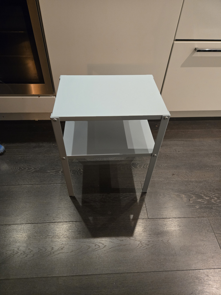Metal Side Table with Shelf
