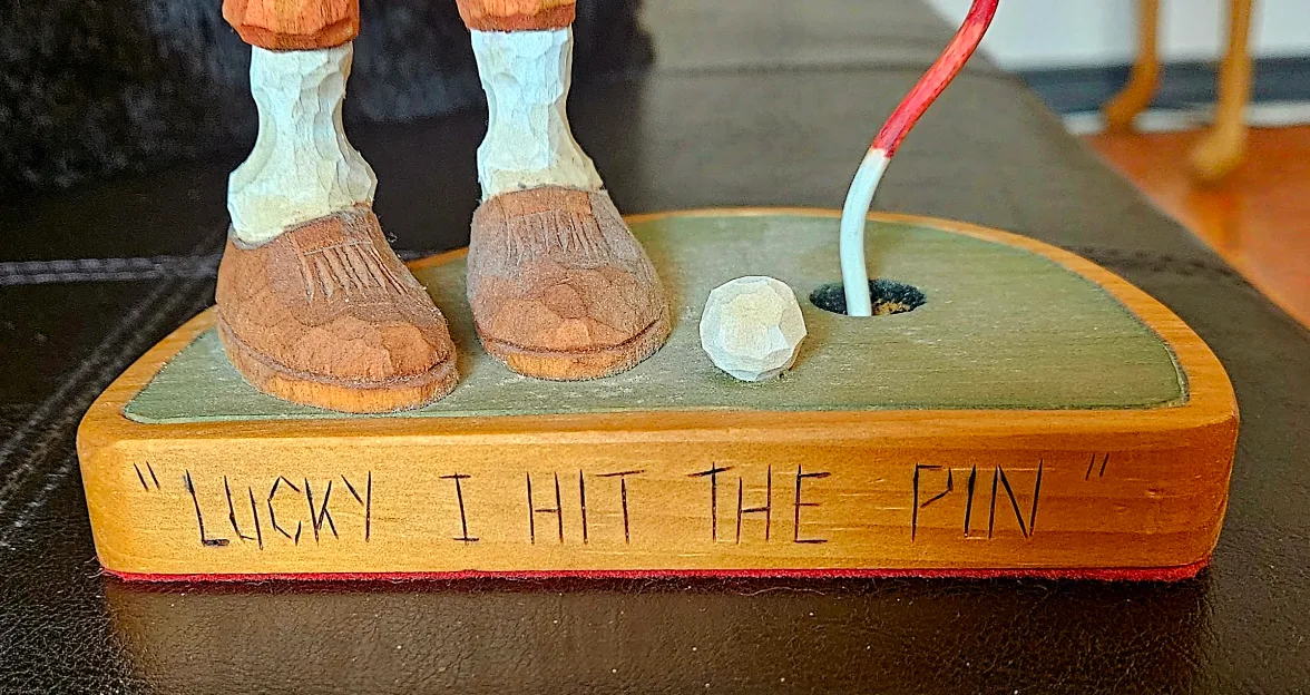 Hand Carved Golfer Figurine  ✨️ image indicator(6)