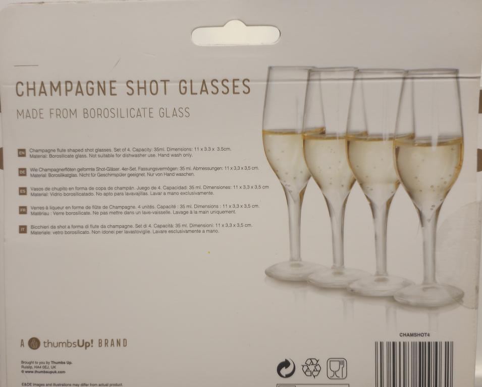 Soirée Champagne Shot Glasses - Set of 4 - photo 4
