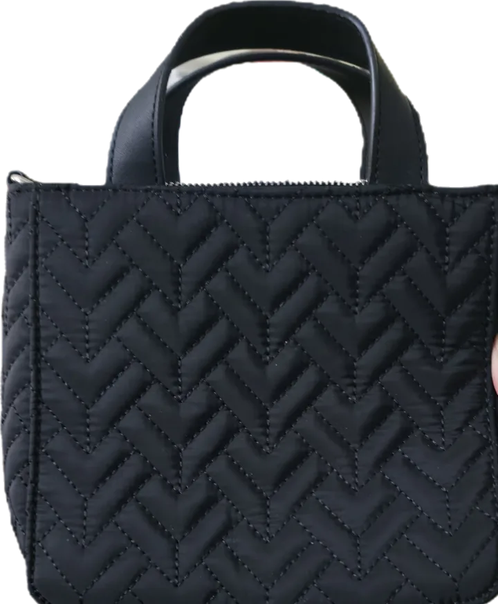 Steve Madden Black Quilted Tote Bag thumbnail