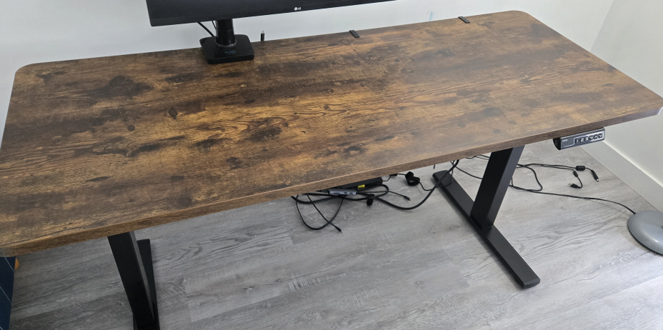 Electric Standing Desk -60x24 Rustic Brown