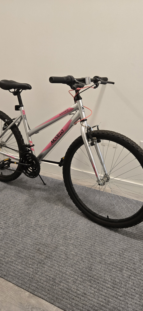 Movelo mountain bike for women 26 in - silver and pink