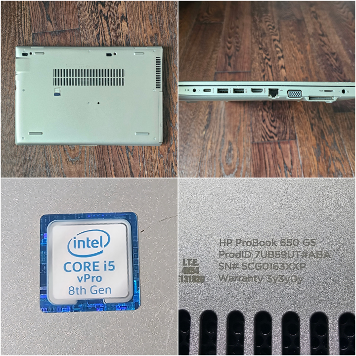 i5 8th, 8gb, 240gb SSD, Win11Pro, HP ProBook 650 G5 Laptop - photo 3