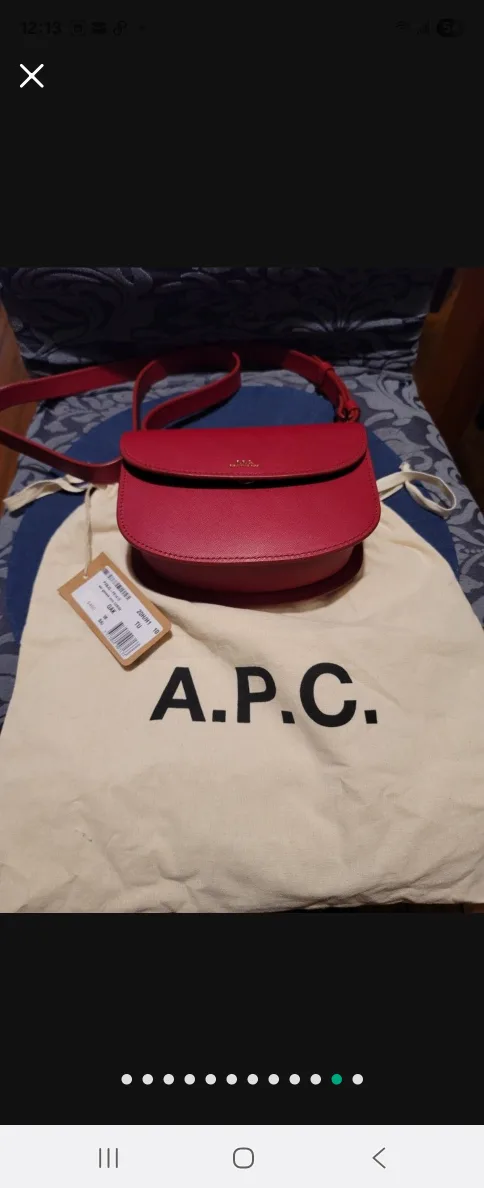 A.P.C. Red Leather Crossbody Bag image indicator(9)