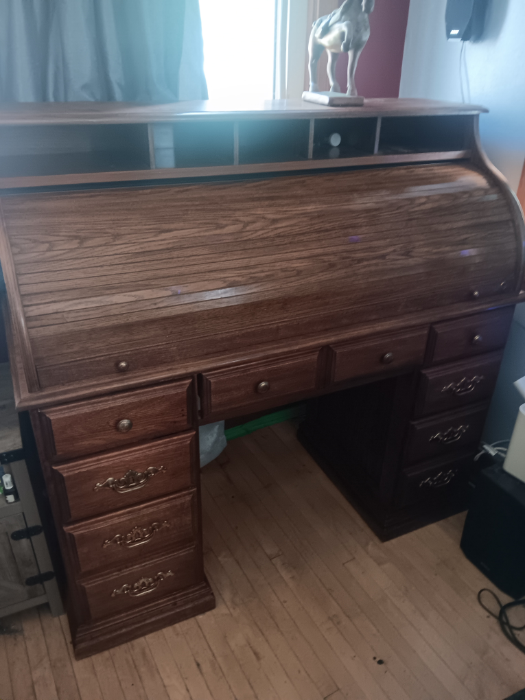 Roll Top Desk - Wood - photo 2