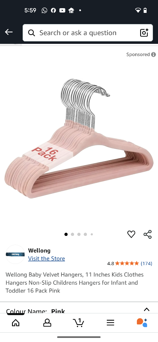 Pink Baby Velvet Hangers