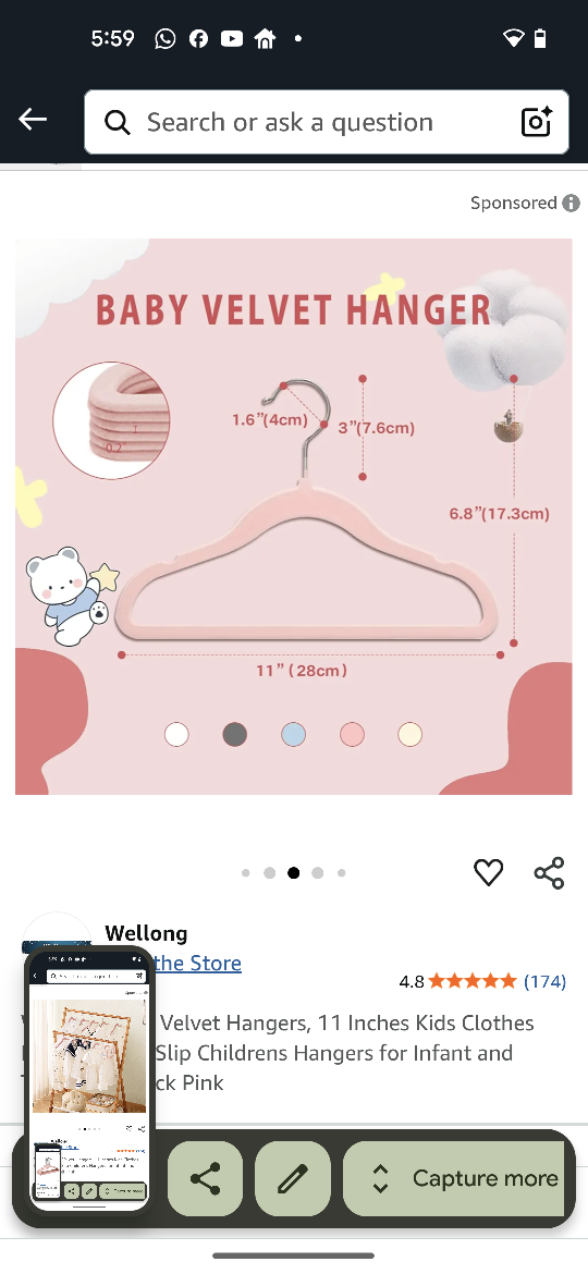 Pink Baby Velvet Hangers - photo 3