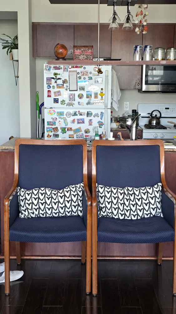 Pair of Dark Blue Armchairs thumbnail