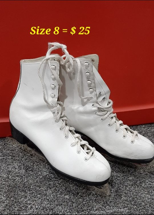 White Figure Skates - Size 8