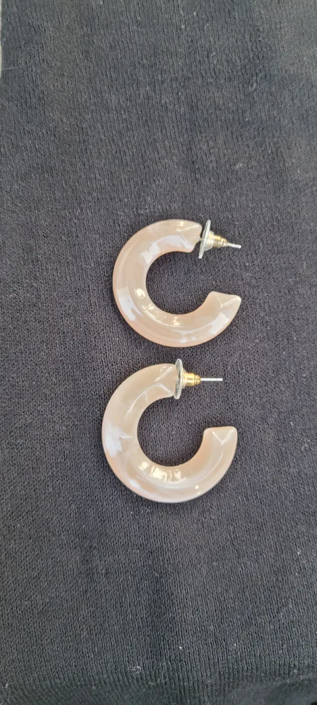 Blush Hoop Earrings thumbnail