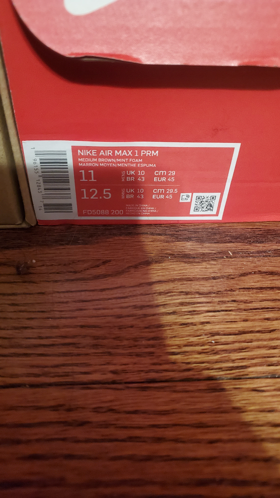 Nike Air Max 1 PRM Crepe Hemp Sz 11 - photo 2