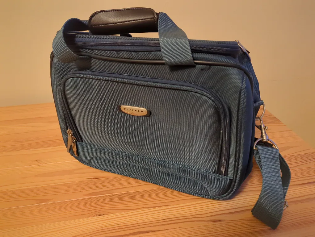 Tracker blue carry on  bag