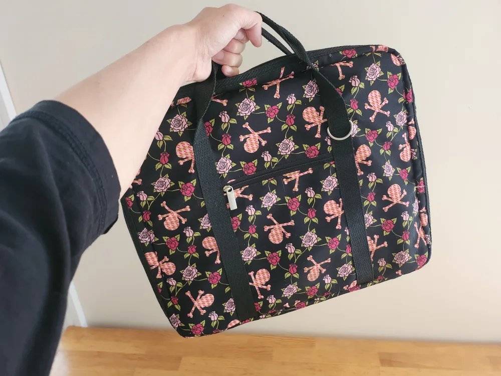 Floral Skull Laptop Bag 18" 🥕 image indicator(4)