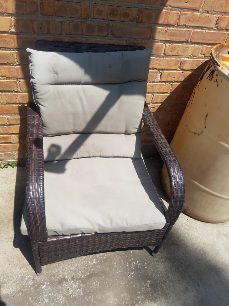 Wicker Outdoor Chair with Cushions - photo 2