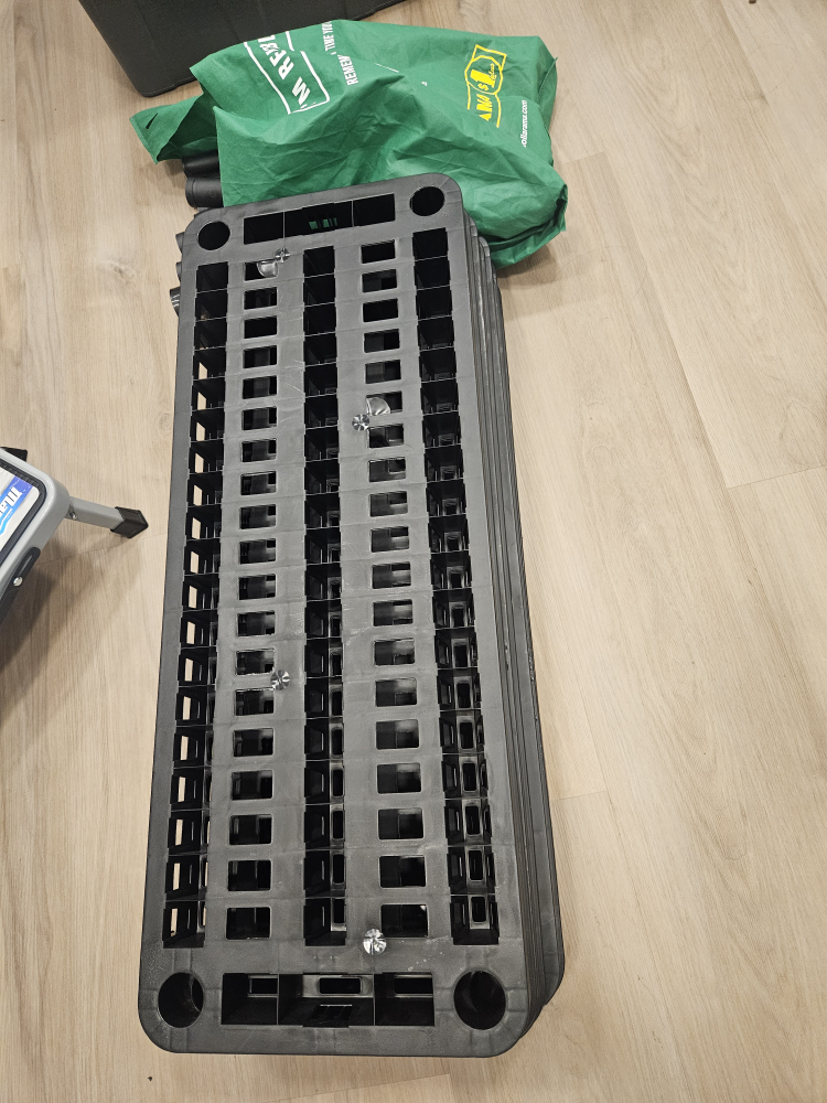 Black Storage Rack with Poles