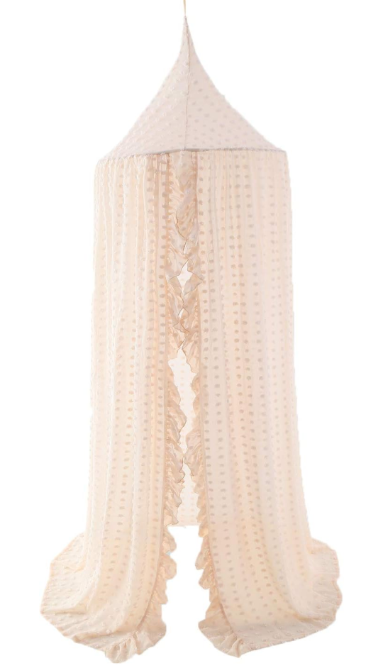 beige chiffon canopy