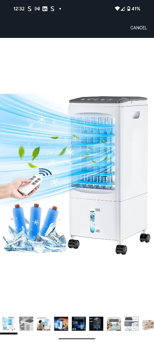 Air Cooler - Evaporative Portable Air Conditioner thumbnail