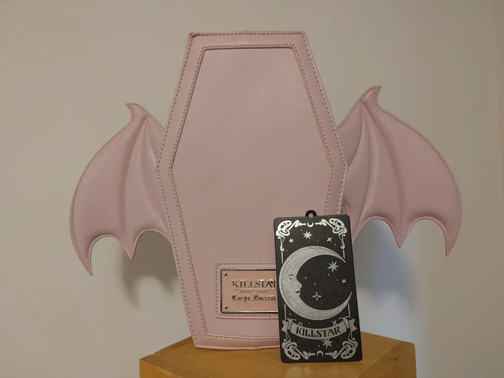 KILLSTAR Coffin Wing Pastel Pink Backpack thumbnail