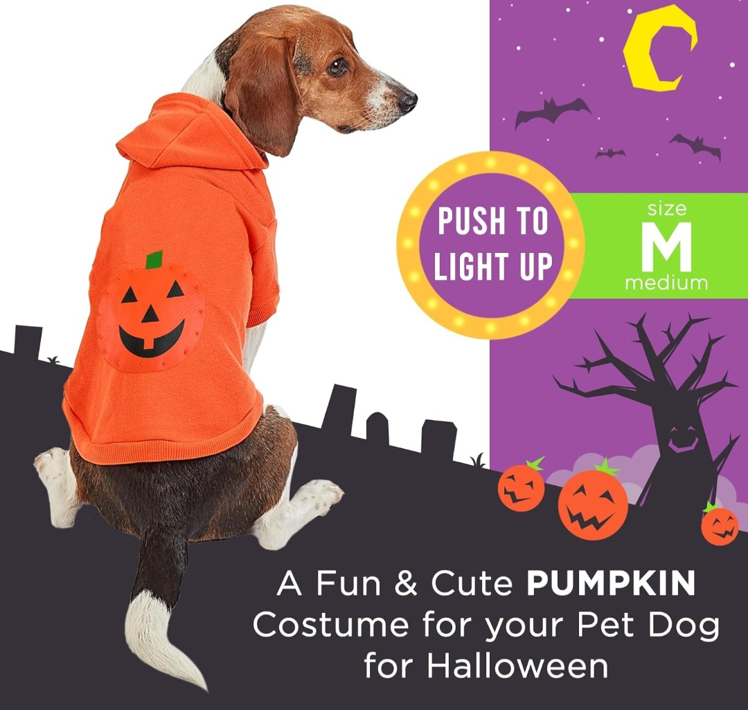 Orange Halloween dog hoodie - Size XS - photo 4