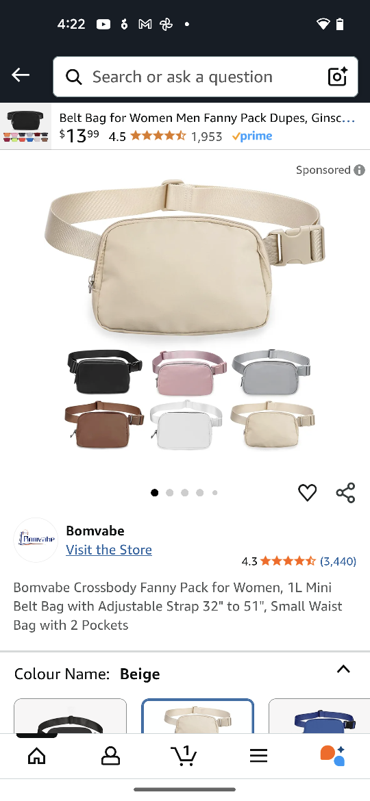 Fanny Pack Crossbody Belt Bag for Women