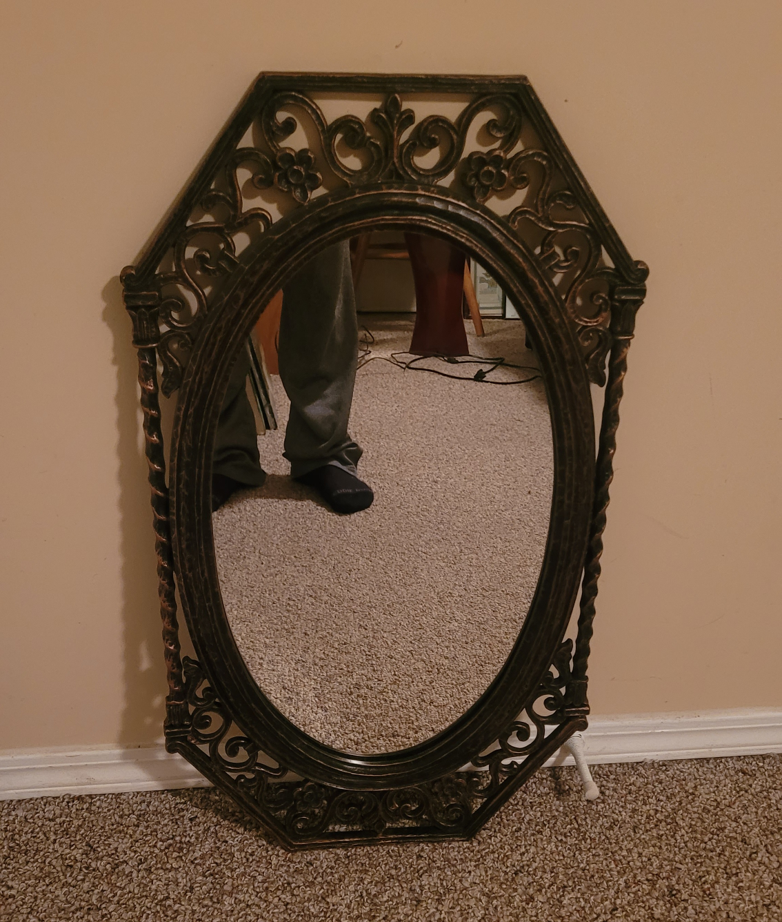 Ornate Bronze / Gold Wood Mirror