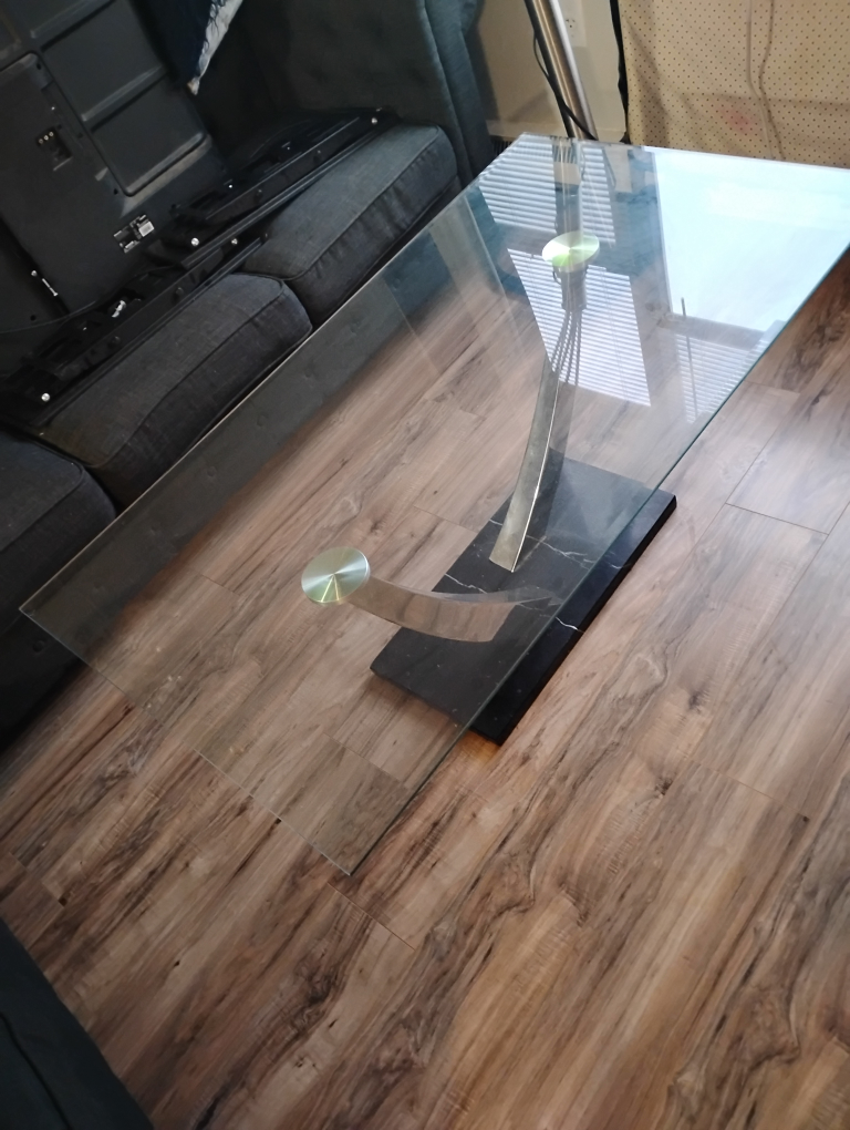 Modern Marble Glass Coffee Table - photo 2