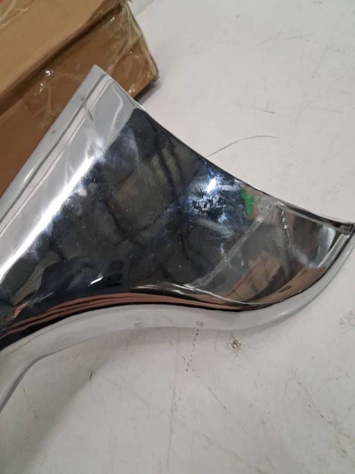 Universal Motorcycle Shark Fin Chrome Exhaust Muffler Tube - 21" image indicator(7)