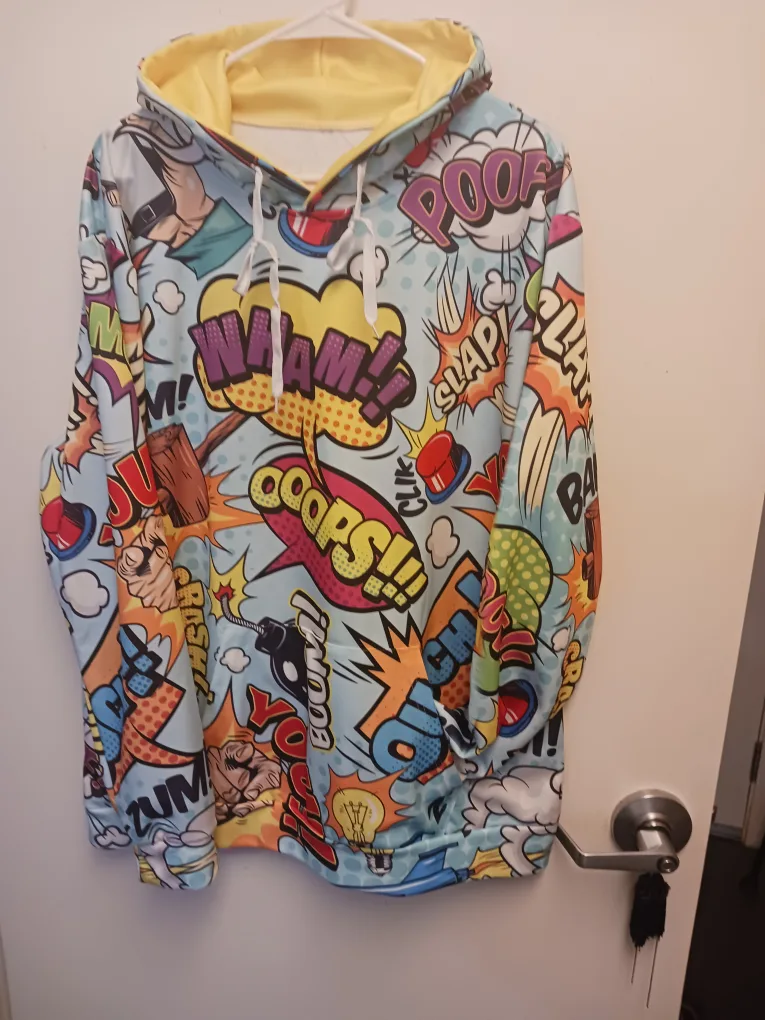 Comic Print Hoodie thumbnail