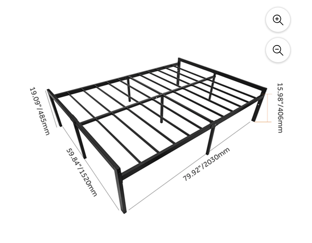 QUEEN BED FRAME -Metal Platform