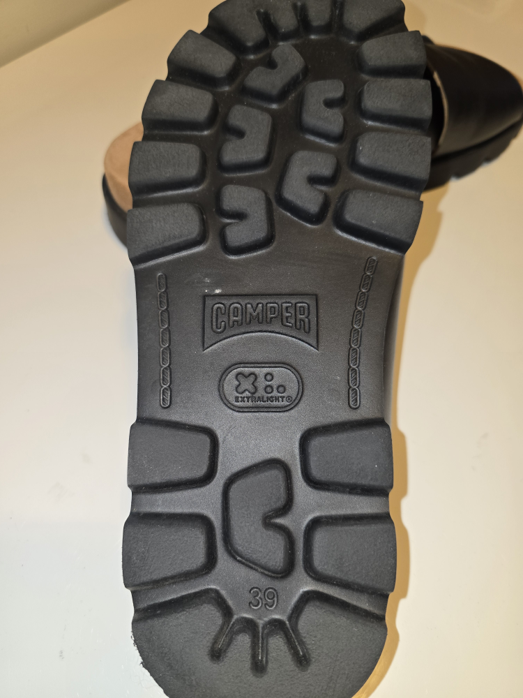 Camper Black Leather Sandals Brutus - Size 39 - photo 3