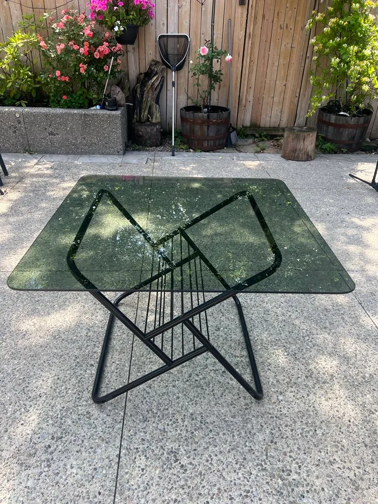 Glass Top  Table - Black Frame image indicator(3)