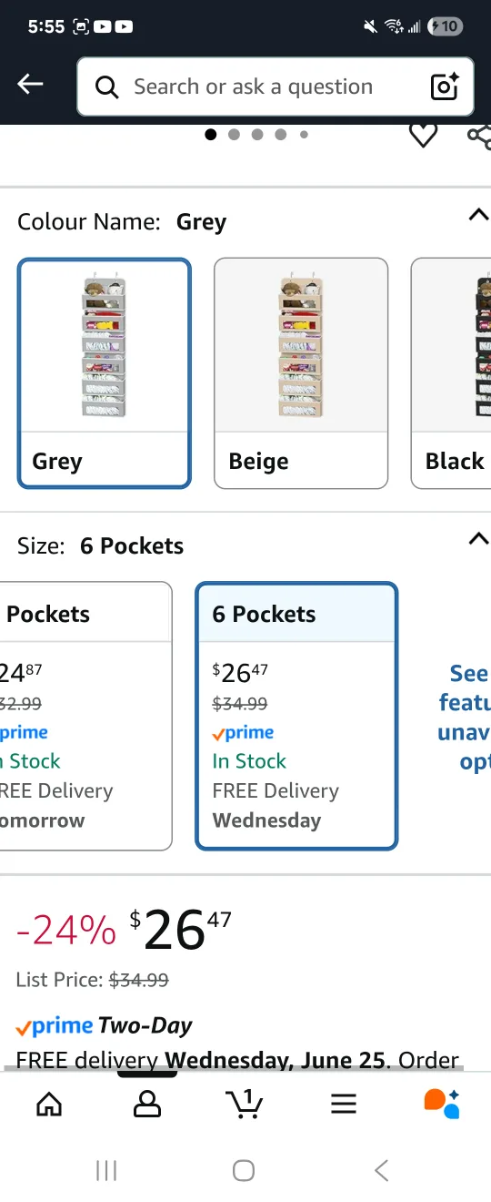 Over-the-Door Hanging Organizer/Storage #freecycle 🥕 image indicator(2)