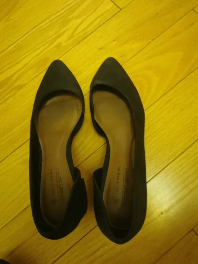 call it spring Black Pointed Flats image indicator(4)