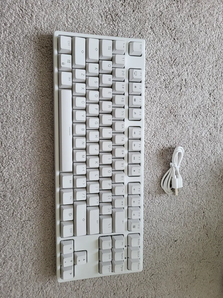 Velocifire TKL02WS Mechanical Keyboard - White thumbnail