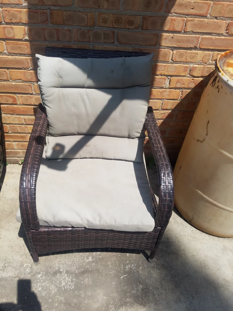 Wicker Outdoor Chair with Cushions