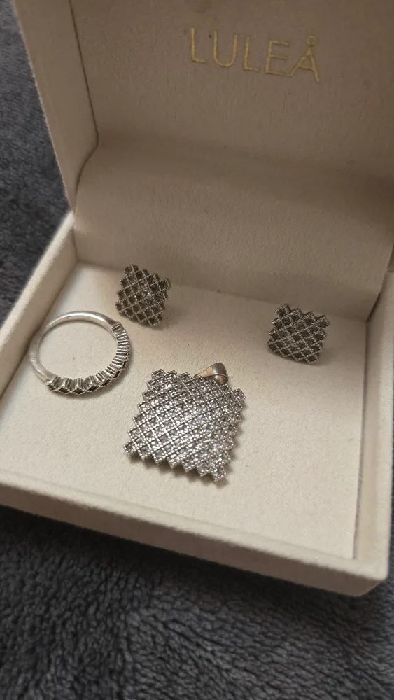 Silver Jewelry Set (Ring, Earrings, Pendant) image indicator(2)